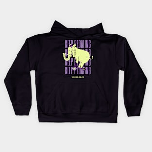 Keep Pedaling Elephant Kids Hoodie